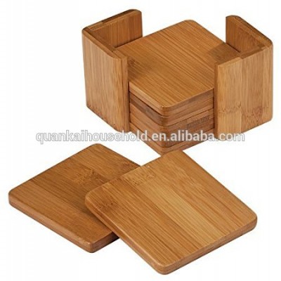 Square Bamboo Coaster Set