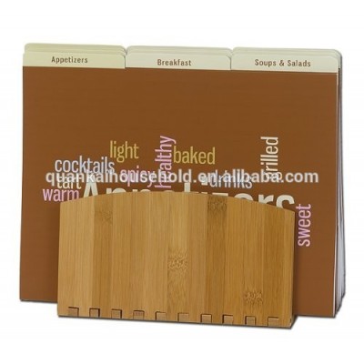 Kitchens Bamboo Recipe File or Napkin Holder