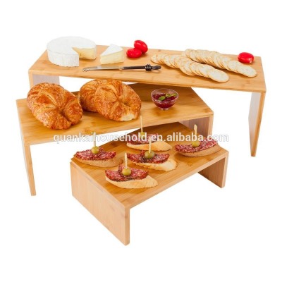 Natural Bamboo Display Stand Set for Food