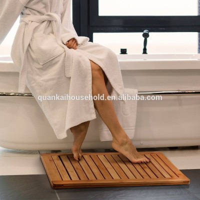 Natural Bamboo Floor and Shower Mat