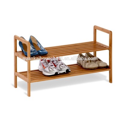 100% Natural Bamboo Bamboo 2-Tier Shoe Shelf